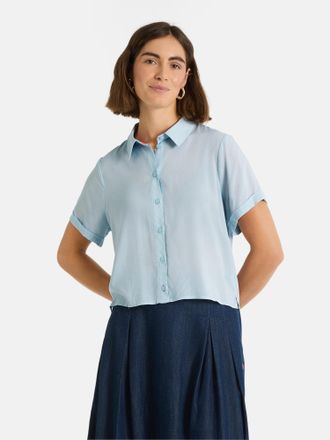 Lieblingsst&uuml;ck Hemdbluse LIEBLINGSST&Uuml;CK RulaEP, Damen, Gr. 34, skyblau, Web, Obermaterial: 96% Viskose, 4% Elasthan, clean, unifarben, h&uuml;ftlang, Umschlagsaum, Blusen