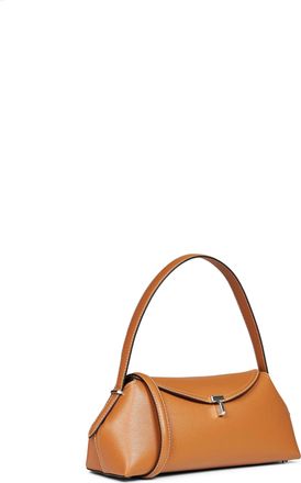 Toteme Womens Shoulder Bag T-Lock Brown Calf Leather