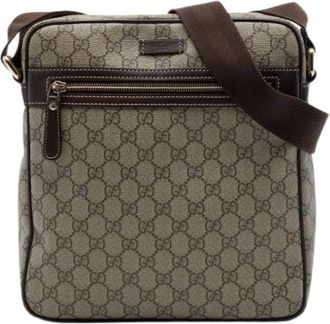 Gucci Pre-owned Vintage Crossbody Bag - unisex - Vintage Schoudertas - Beige - ONE Size - Leer - Vintage