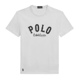 Polo Ralph Lauren T-Shirts, male, White, Size: M Short-sleeve Round-neck T-Shirt