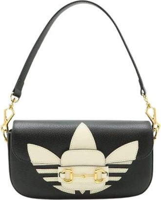 Gucci Pre-owned Adidas Leather 2way Schoudertas - Heren - Vintage Schoudertas - Zwart - ONE Size - Leer - Vintage