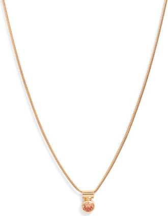 Set & Stones Ellie Birthstone Pendant Necklace in Gold/november at Nordstrom