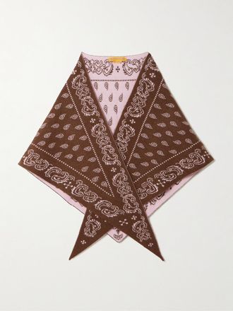 Guest In Residence Scialle In Cashmere Jacquard The Wild Rag - Marrone