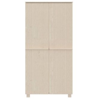 Berkfield Home Wardrobe HAMAR Honey Brown 89x50x180 cm Solid Wood Pine in Light Beige | Size: 89 x 50 x 180 cm