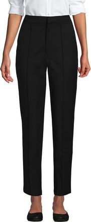 Lands End High Rise Bi Stretch Pintuck Pencil Ankle Pants in Black at Nordstrom, Size 12