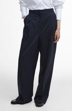Barbour Carrie Pinstripe Pants in Navy at Nordstrom Rack, Size 10 Us / 14 Uk