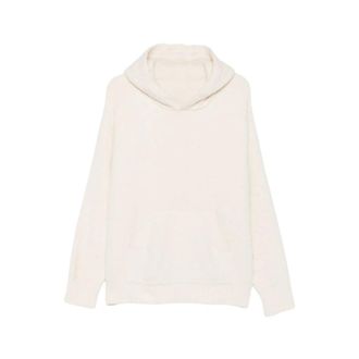 Roberto Collina Felpa con cappuccio in cotone garzato - - Sweatshirts & Hoodies - Uomo - Beige - L