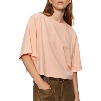 Sanctuary Belle Oversize Organic Cotton T-Shirt in Washed Salmon Pink at Nordstrom, Size X-Large