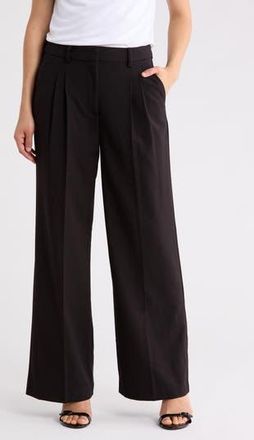 Ted Baker Tailored Wide Leg Pants in Rich Black at Nordstrom Rack, Size 12