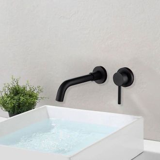 OEM Robinet Mitigeur De Lavabo Encastr&eacute; Noir Mat