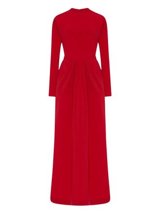 The Row Anselm long-sleeve maxi dress - women - Fabric - 2 - Red