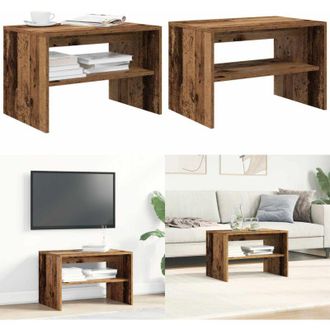 vidaXL Mobile TV Legno Antico 60x40x40 cm in Legno Multistrato - Mobile TV - Tavolino da caff&egrave;