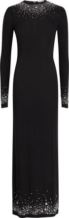 Paco Rabanne Stud-embellished Stretch-jersey Maxi Dress - Black - 38 (UK10 / S)