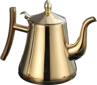 OEM Tetera - 1500 Ml - Filtro Extra&iacute;ble Para T&eacute; Suelto Y Bolsitas - Acero Inoxidable 304 - Sin Goteo - Dorado - 1 Unidad