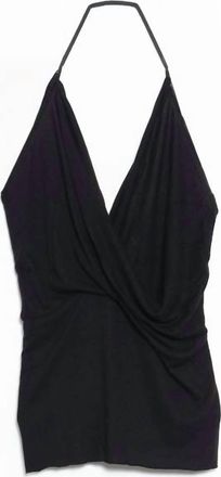 Rick Owens Womens Draped Rainio Top In Black