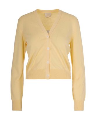 A.P.C. Yellow Solid V Neck Cardigan