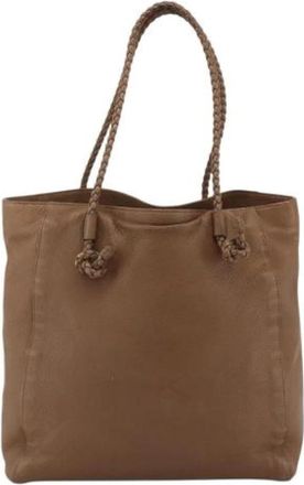 Gucci Pre-owned Leren Tote Bag - unisex - Vintage Shopper - Bruin - ONE Size - Leer - Vintage
