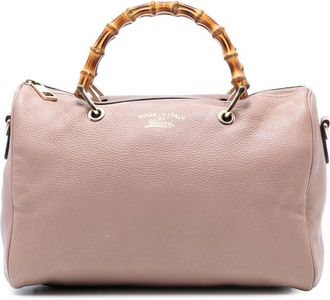 Gucci Pre-owned Gucci Medium Calfskin Bamboo Shopper Boston Bag Ladies 353124 525040