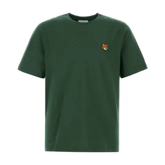 Maison Kitsun&eacute; Fox Head Regular Tee-Shirt - male - Maison Kitsun&eacute; - T-Shirts - Green - XL - Tops
