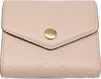 Gucci Light Beige Leather Wallet (Tri-Fold) (Pre-Owned)