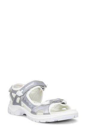 Ecco Offroad Sandal in Silver Reflective/White at Nordstrom, Size 10-10.5Us