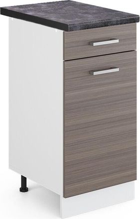 Vicco Mueble Bajo De Cocina R-line, Gris, 40 Cm, Et Antracita