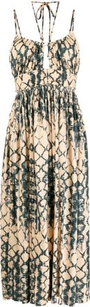 Ulla Johnson Freya halterneck midi dress - women - Cotton - 6 - Yellow