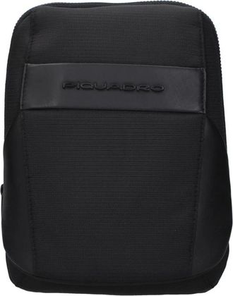 Piquadro Stijlvolle stoffen Crossbody tas met logo - Dames - Schoudertassen - Zwart - ONE Size - Tassen