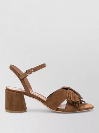 Casadei cleo ribbon sandals ankle strap fringe