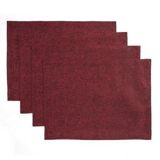 Solino Home Linen Placemats - Athena, 14 x 19 in Red Garnet at Nordstrom, Size Medium