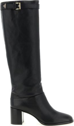 Prada Black Solid High Boots
