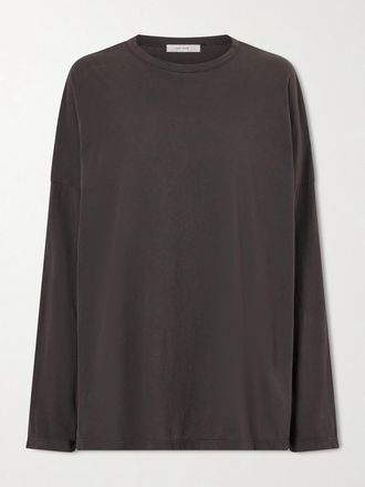 The Row Maglia In Jersey Di Cotone Floris - Marrone