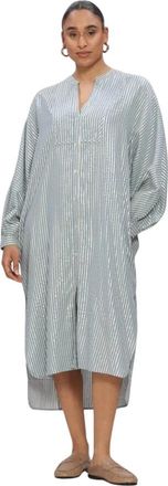 Summum Dress Stripe - Dames - Shirt Kleedjes - Blauw - M - Kleedjes