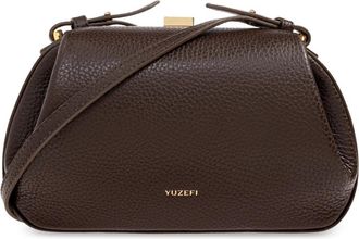 Yuzefi Schoudertas Oester Mini - Dames - Schoudertassen - Bruin - ONE Size - Leer - Tassen