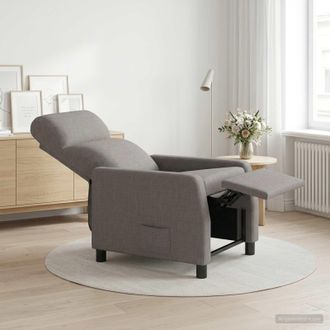 vidaXL Vidaxl Poltrona Reclinabile Tortora Tessuto