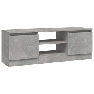 vidaXL Vidaxl - Mueble De Tv Con Puerta Gris Hormig&oacute;n 102x30x36 Cm