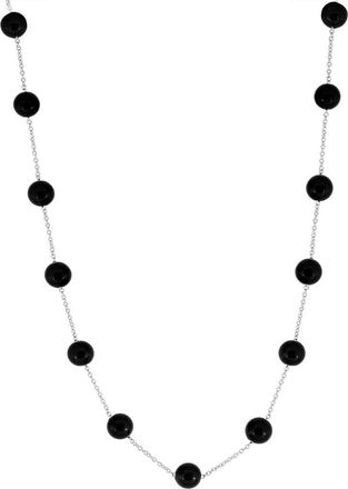 Effy Sterling Silver & Onyx Beaded Necklace in Black at Nordstrom Rack