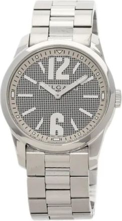 Bulgari Pre-owned Watches, male, Gray, Size: ONE SIZE Pre-owned Stainless Steel watches