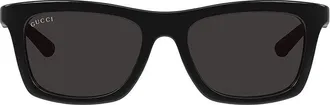 Gucci GG1735S001 Rectangle Full Rim Sunglasses - Black