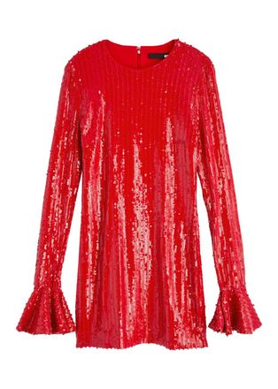 Rotate Sunday Rotate Sunday Sequin-embellished Tulle Mini Dress - Red - 34 (UK6 / XS) - 34 (UK6 /xs)