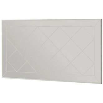 Dmora Specchio Qamar, Specchiera, Articolo darredo a muro, Decorazione con specchio, 60x2h120 cm, Bianco, con imballo rinforzato, con imballo rinforzato