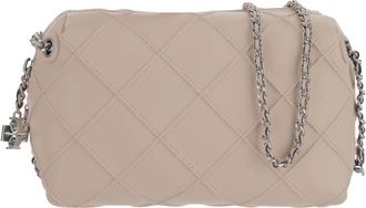 Tory Burch Roze leren schoudertas met ketting - Dames - Schoudertassen - Roze - ONE Size - Leer - Tassen