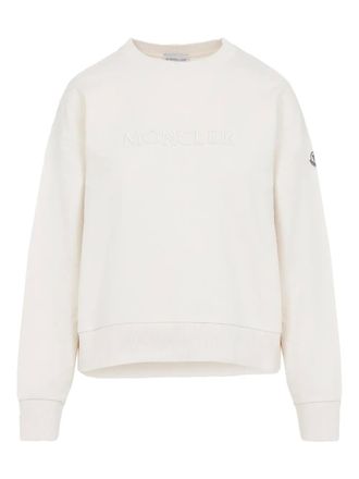 Moncler logo embroidered sweatshirt - Neutrals