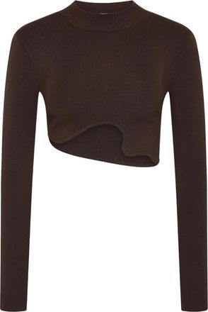 CHRISTOPHER ESBER Maparadita uitgesneden top met lange mouwen - Bruin