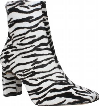 Carrano Womens Abigail Fur/leather Dress Boots In Zebra