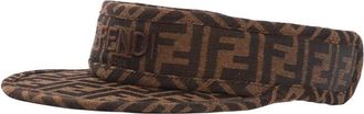 Fendi Caps, female, Brown, Size: L Visiera Roma