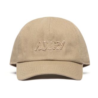 Autry Caps, male, Beige, Size: ONE SIZE Cappello baseball in cotone