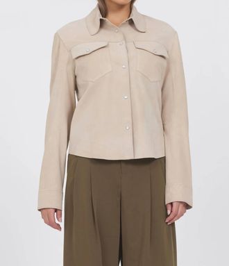 Jakett Rowan Suede Shacket In Beachwood