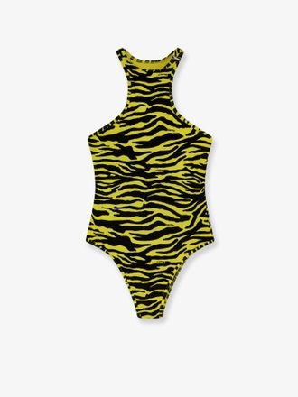 The Attico Costume intero in lycra con stampa zebra - THE ATTICO - gender_Woman