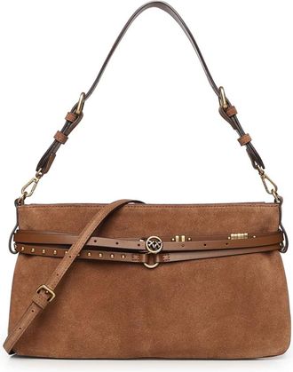Pinko Shoulder Bags, female, Brown, Size: ONE SIZE Shoulder Bag
